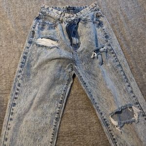 Nasty Gal Ripped Denim Jeans